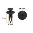 thumbnail image 3 of Unique Bargains 100pcs 6.3mm Plastic Black Car Rivets Fastener Fender Bumper Push Pin Clips, 3 of 3