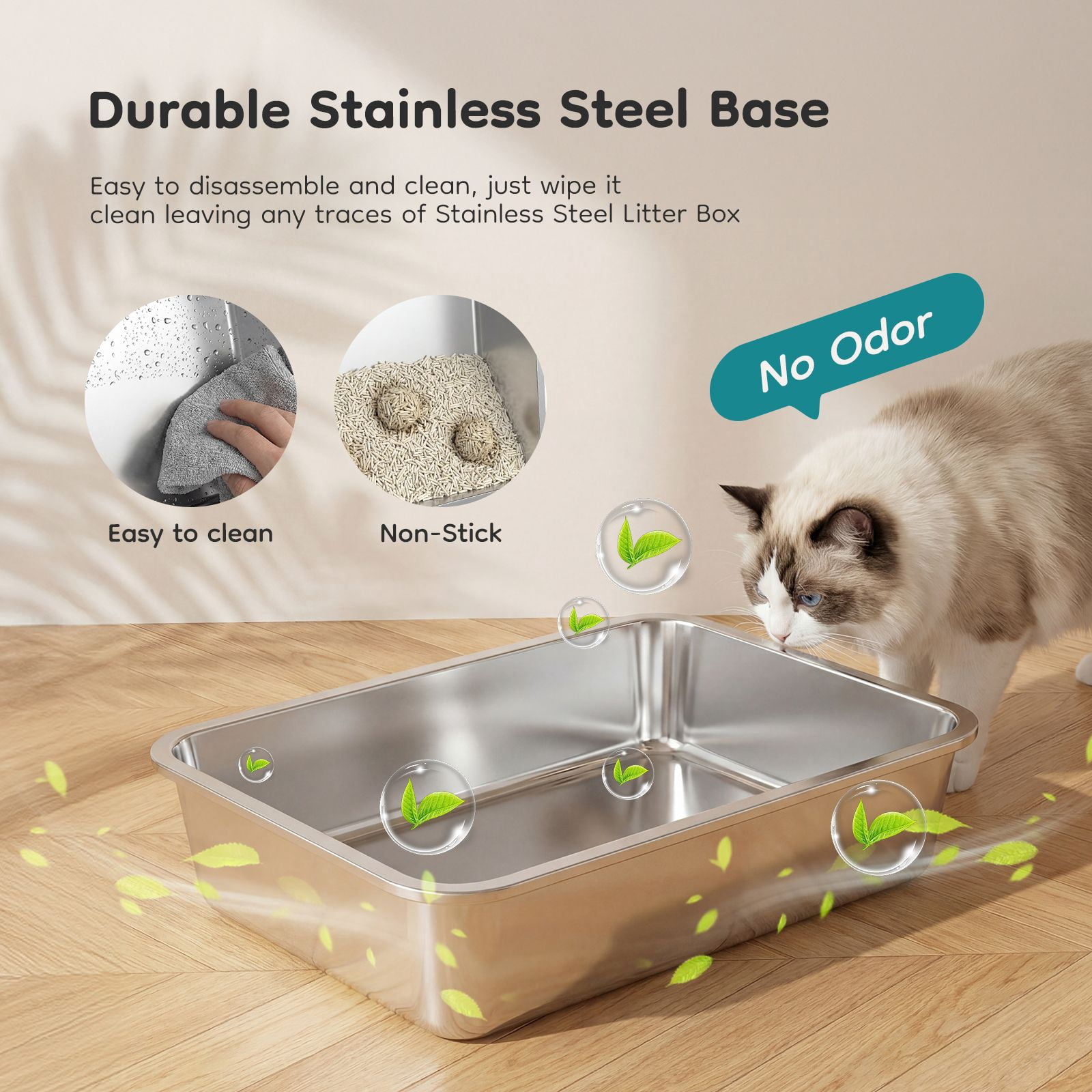 Double-Entry Convertible Lid Cat Litter Box