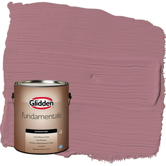 Glidden Fundamentals Mauve Madness / Purple Satin Exterior Paint, 1 Gallon