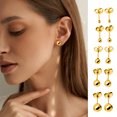 thumbnail image 2 of DQRPSEETB Earrings Studs Simple Fashion Size Steel Ball Steel Stud Ear Accessories Small Gold Yellow Gold Piercing Nails, 2 of 4