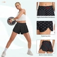 thumbnail image 3 of RELLECIGA Women's Black Polka Dot High Waisted Swim Shorts Swim Board Shorts for Women Size Medium, 3 of 12