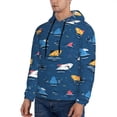 thumbnail image 3 of Pofeuu Colorful Ocean Shark Print Mens Casual Hooded Collar Drawstring Hoodies Pullover Sweatshirts Casual Long Sleeve Shirts-4X-Large, 3 of 7