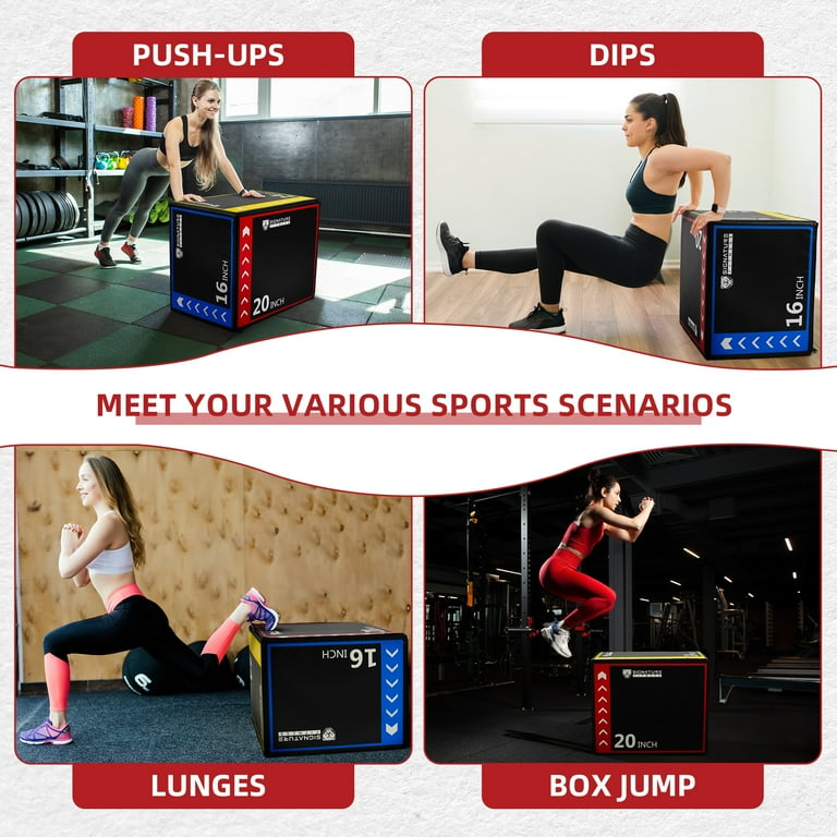jiaxian 3-in-1フィットネスボード Fitvids 3-in-1 Rotatable Plyometric Jump Box, Jumping Exercise