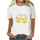 thumbnail image 1 of Tops Cortos para Mujeres, Oktoberfest Casual Impreso Cuello Redondo Manga Corta Camiseta Top Hecho de Poliéster para la Primavera Verano Uso Diario, Camisetas Casuales de Mujer, 1 of 4