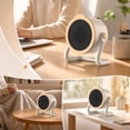 thumbnail image 5 of YiJuHui Desktop Ceramic Space Heater, 360° Oscillating Quiet Fast Heating for Home Office Bedroom, Portable Electric Heater with Thermostat & Overheat Protection, 5 of 7
