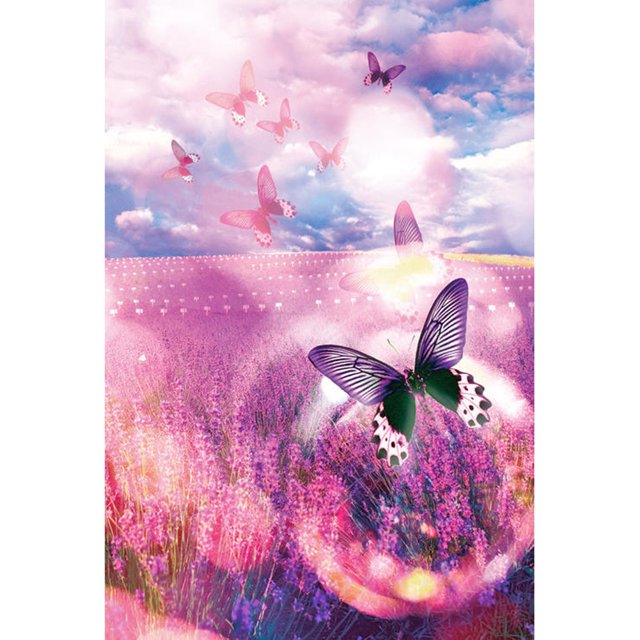 Taladro de pintura de diamante (DB5116) flor mariposa marina resina redonda completa arte de diamantes de imitación 20X30cm FLhrweasw Nuevo