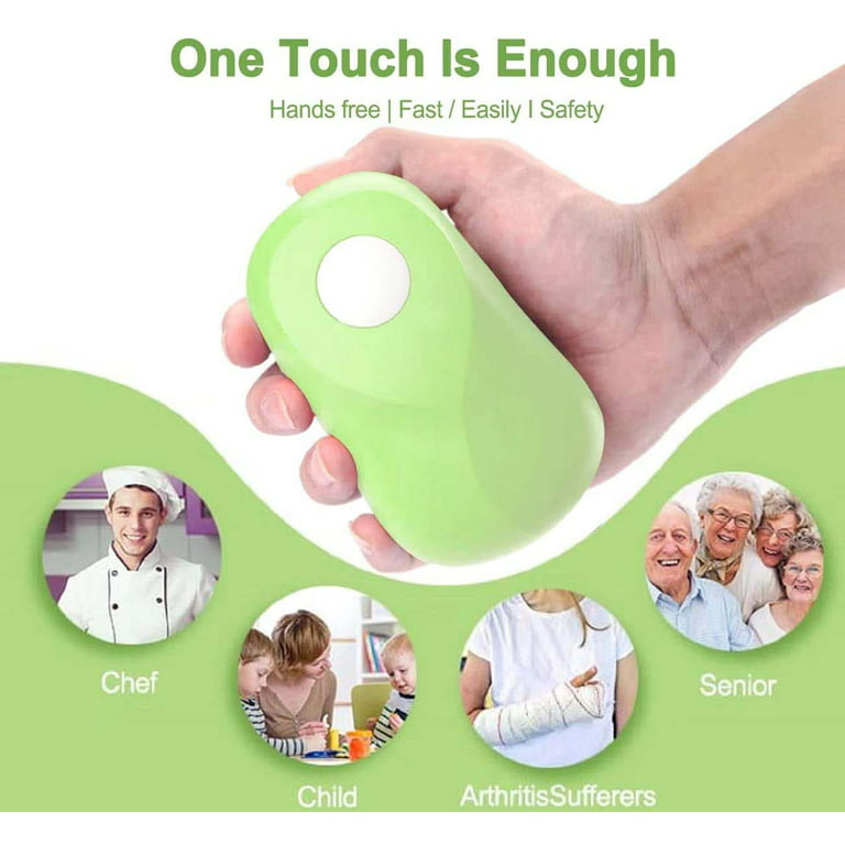 Kratax Electric Can Opener Green One Touch Hands Free, No Sharp