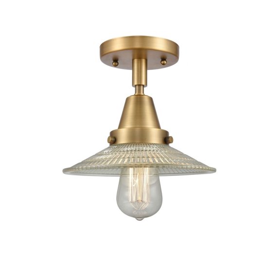 Innovations Lighting - Halophane - 1 Light Flush Mount Brushed Brass Finish