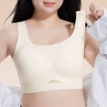 thumbnail image 2 of IFNWSV Plus Size Wireless Bras for Women Solid Color Breathable Push Up Daily Wear Smooth Support Bra Beige 46D, 2 of 6