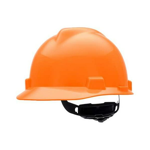 Hard Hat, Super-V, Polyethylene, 4 Point Ratchet, Type 2, Class E, Hi-Vis Orange