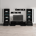 thumbnail image 4 of Soho 4 Modern Wall Unit Entertainment Center with 16 Color LED Lights, 4 of 5