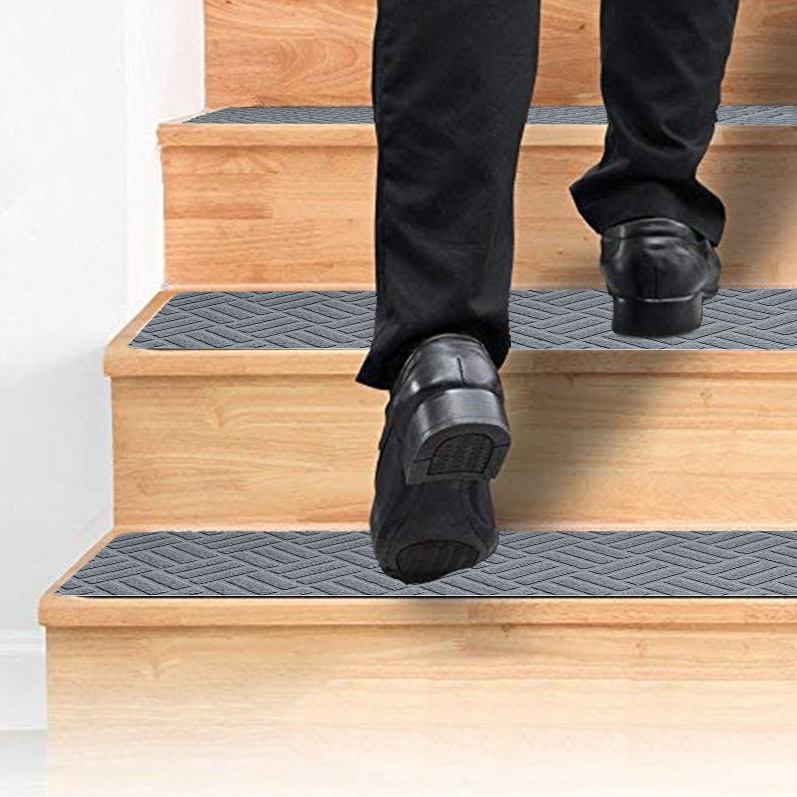 HUIJIE Lot de 15 tapis d'escalier antidérapants pour marches en bois