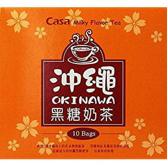 NineChef Bundle - Casa Okinawa Brown Sugar Milk Tea 8.81 Oz (4 Pack)   1 NineChef Brand Long Handle Spoon