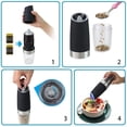 thumbnail image 4 of 2 Pcs Gravity Electric Salt And Pepper Grinder Set, Battery Salt Pepper Mill, 4 of 5