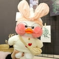 thumbnail image 3 of 30cm Cute Cafe White Duck Stuffed Plush Animals Toy Wear Glasses And Clothes Soft Doll Girl Birthday Creative Gift For Children, 3 of 6