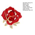 thumbnail image 7 of Xinyolin Elegant Red Rose Flower Shape Brooch Shining Rhinestones Inlaid Pin Evening Gown Dress Badge Coat Party Accessories, 7 of 7