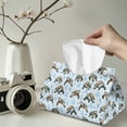 thumbnail image 2 of COEQINE PU Leather Tissue Holder Dispenser Rectangular Facial Tissue Holder Decorative Accessories 7.95X4.92X4.52 Inch for Office Desk Vanity Countertop Nightstand, Sea Turtle Coral Blue, 2 PCS, 2 of 7