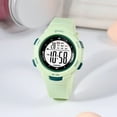 thumbnail image 3 of Relojes electrónicos impermeables para exteriores para niños, reloj de pulsera con cronómetro y alarma. Verde, 3 of 8