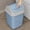 ZZ Blue, variant on Zhi Big Square Plastic Trash Can with Lid Odor Control Waste Bin Small Space Desk Side Bin for office and Bathroom Use