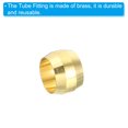 thumbnail image 5 of Uxcell 5/16" 8mm Tube OD Brass Compression Sleeves Ferrules 20 Pcs Brass Ferrule Fittings Compression Fitting Kit, 5 of 6