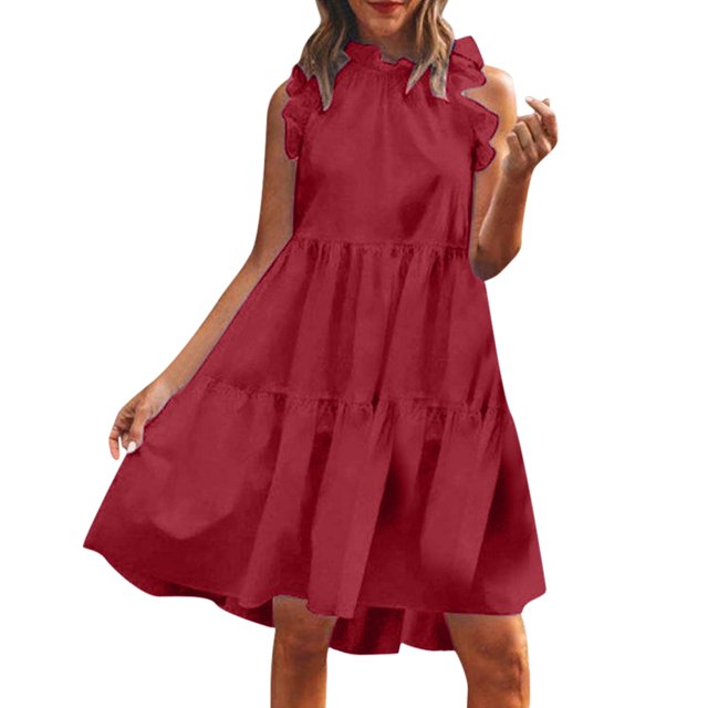 adviicd Robe Western pour Femmes Robes Formelles 2024 Col en V Dentelle Florale Robe Maxi Rouge,TTG