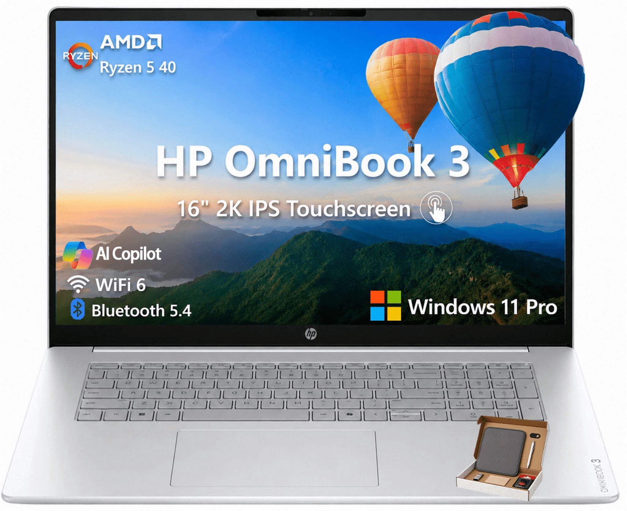 HP 14-dk HD Everyday Value Laptop (AMD Ryzen 3 3250U 2-Core, 32GB