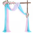 thumbnail image 1 of White Wedding Curtains Arch Draping Fabric Ceremony Backdrop Decorations, 1 of 6