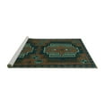 thumbnail image 2 of Ahgly Company Machine Washable Indoor Rectangle Persian Turquoise Blue Traditional Area Rugs, 5' x 8', 2 of 4