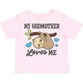 thumbnail image 3 of Inktastic My Godmother Loves Me with Sloth and Hearts Boys or Girls Toddler T-Shirt, 3 of 5