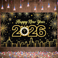 thumbnail image 2 of Decorative Design New Year Banner Festive Theme Celebration Banner for Holiday Event Indoor Decoration Party Backdrop, 2 of 5