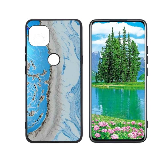 Compatible with Motorola G 5G Phone Case, Blue-Marble-48 Case Silicone Protective for Teen Girl Boy Case for Motorola G 5G