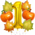 thumbnail image 1 of Set de globos de calabaza Corabsar de 40" dorado para 1.er cumpleaños, 1 of 7