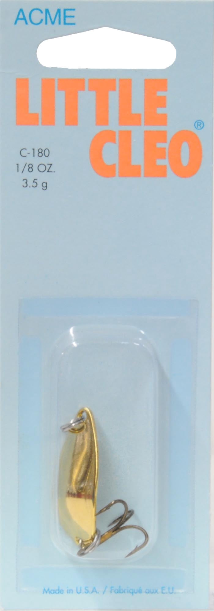 (2 pack) Acme Tackle Freshwater Little Cleo, Fishing Spoon, 1/8 oz., Gold Lake River
