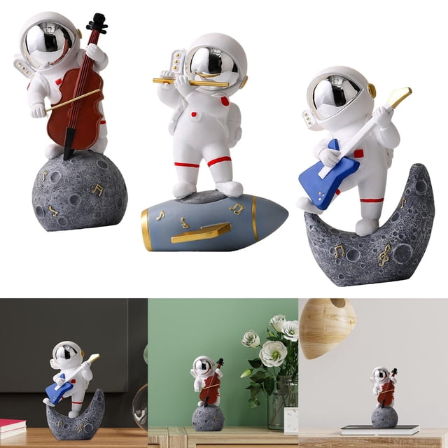 3x Figura de Estatua Figura de Escultura para oficina en casa Macarena estatuillas de astronautas