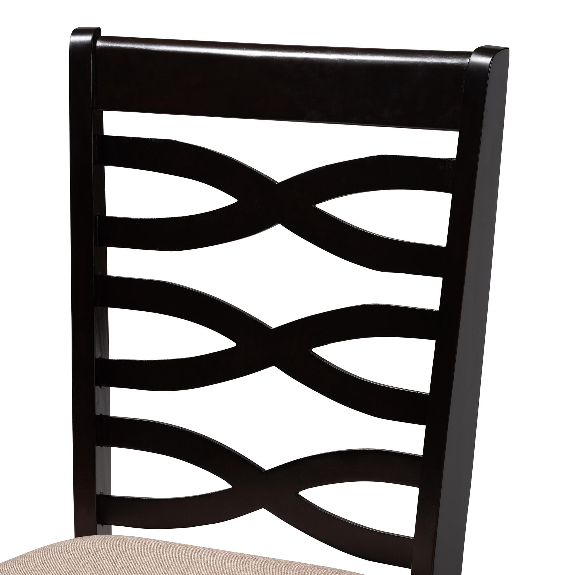 Baxton Studio Aspen Modern Dining Set, 5-Piece Set, Dark Brown