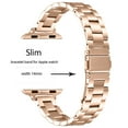 thumbnail image 6 of Kebiory Metal Band Compatible with Apple Watch 38mm 40mm 41mm Suitable for Women Men,Stainless Steel Strap Wristband Bracelet Compatible with Series SE/9/8/7/6/5/4/3/2/1(Rose Gold,38/40/41mm), 6 of 6