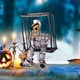 thumbnail image 1 of Estatuilla de calavera luminosa con sonido de luz intermitente de prisionero fantasma de conversación de miedo de Halloween, 1 of 6