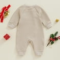 thumbnail image 4 of WIBACKER 0-6M Newborn Baby Boy Christmas Deer Romper Infant Girl Fall Winter Outfits Cotton Button Jumpsuits, 4 of 7
