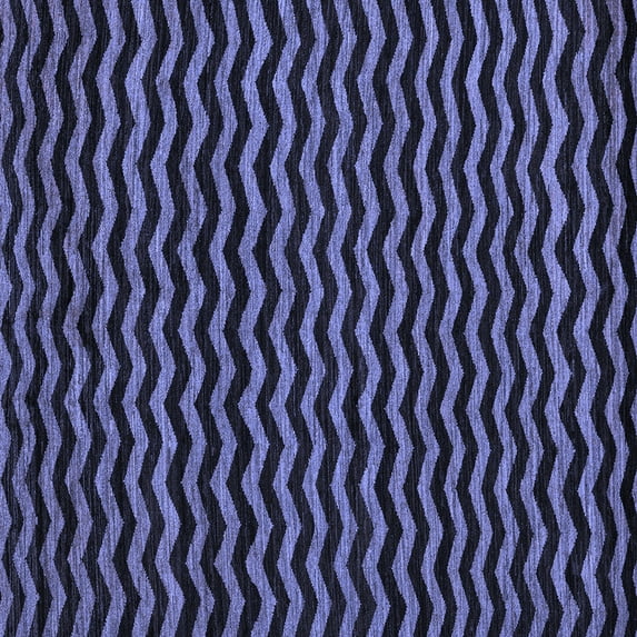 Ahgly Company Indoor Square Abstract Blue Modern Area Rugs, 5' Square