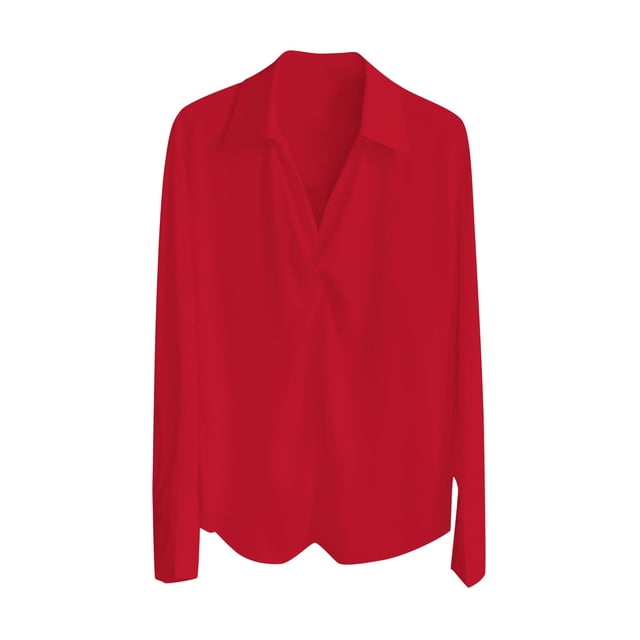 Chandail à Capuche Oversize pour Femmes, Chandail à Manches Trois-Quarts, Col en V, Mode, Grande Taille, Rouge