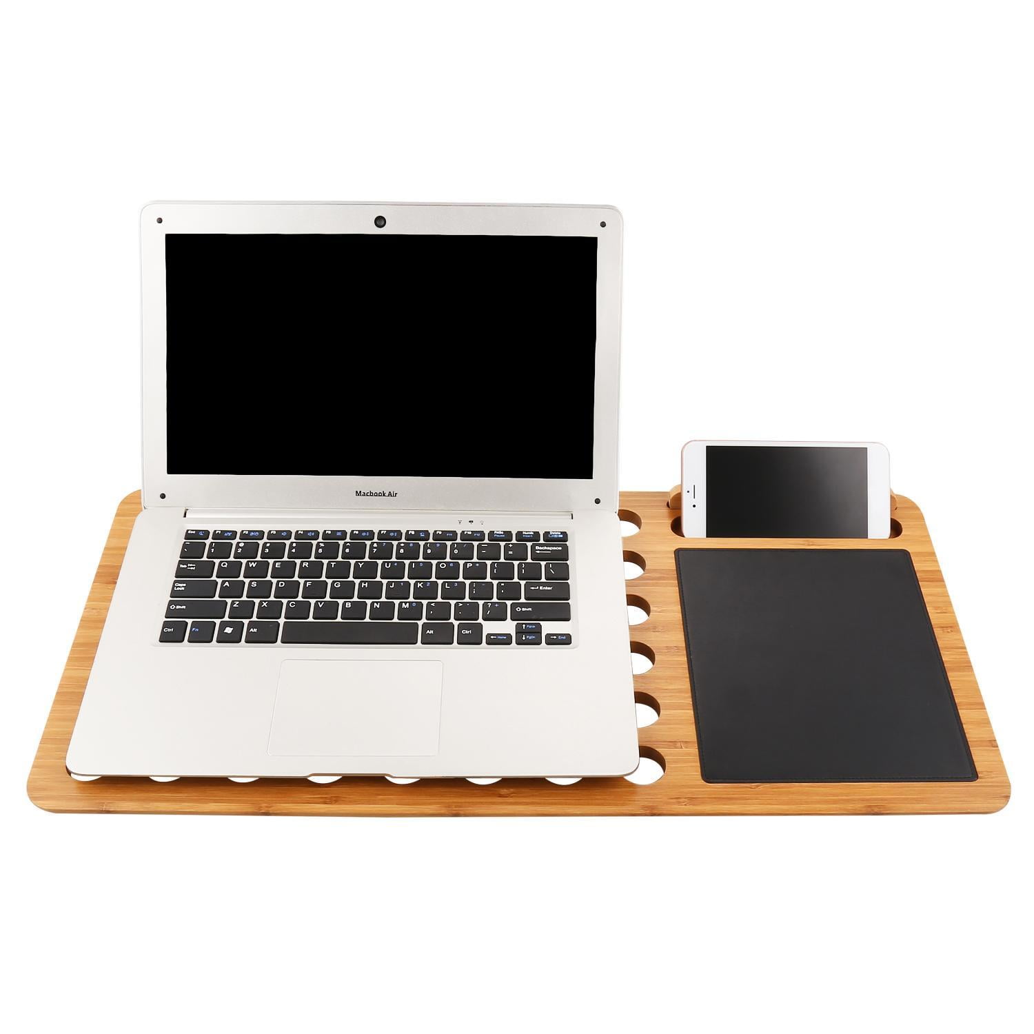 23.6 x 11.4 inch Portable Multifunctional Natural Bamboo Laptop Stand