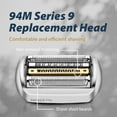 thumbnail image 3 of 94M Replacement Heads for Electric Shaving Series 9, Compatible with Shaver Models S9 9290cc, 9291cc, 9370cc, 9376cc, 9293s, 9260s, 9295cc,Silver, 3 of 7