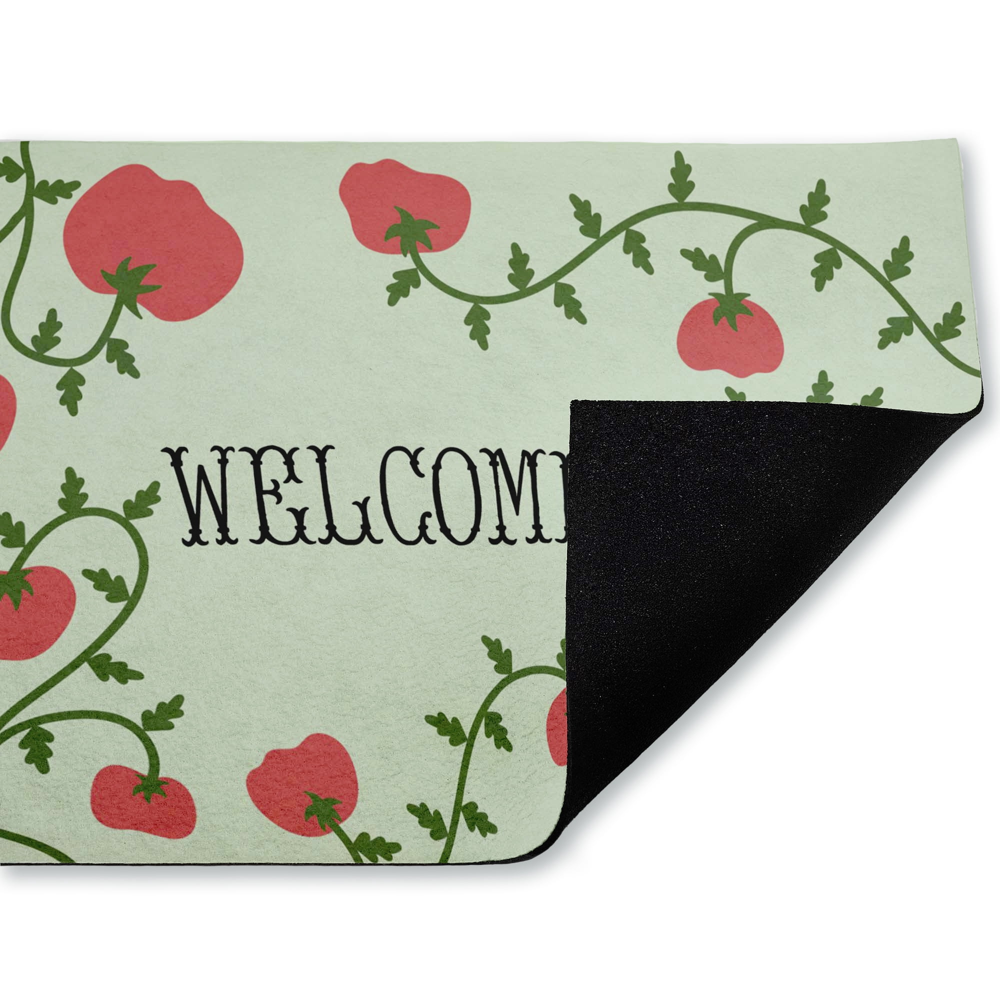 Stupell Industries Welcome with Tomato Vines Printed Outdoor Door Floor Mat, design by Lil' Rue