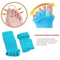 thumbnail image 3 of 2 Paires de Chaussettes de Sport Noires/ Bleues/ Rouges Roses Yoga à Cinq Orteils avec Alignement des Pieds, 3 of 5