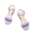 thumbnail image 3 of Sandalias de Tacón DREAM PAIRS para Mujer con Punta Abierta y Tiras Trenzadas en Morado, 3 of 6