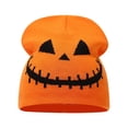 thumbnail image 2 of Hkoxplj Halloween Beanie Hat Unisex Pumpkin Ghost Knit Beanie Hat Warm Stretchy Soft Knitted Beanie Cap for Men Women Cosplay Costume Theme Party Winter Outdoor Hiking Daily Beanie Hat, 2 of 3