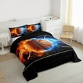 thumbnail image 5 of Manfei Kids Basketball Game Full Size Comforter Sets,Sport Theme Bedding Comforter Set,Blue Orange Black Bedding Sets For Kids Boy,Microfiber Bedroom Decor Reversible,3pcs, 5 of 8