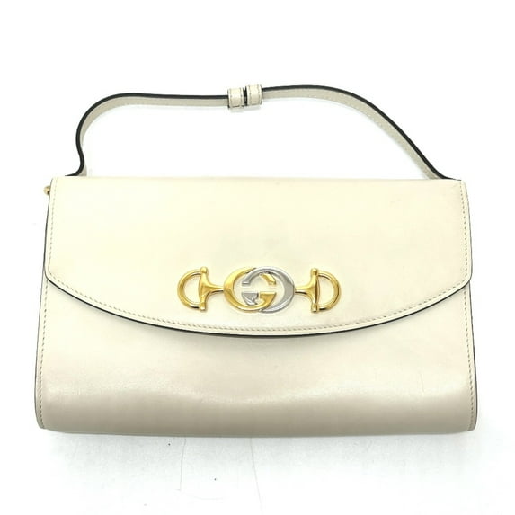 Pre-Owned Gucci 572375 Chain Shoulder Bag Off White (Good)