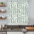thumbnail image 4 of Green Ivy Leaves Semi Sheer Curtains Drapes for Living Room,Bedroom,French Doors Window 84 Inches Long,Spring Plants Botanical Modern Country Rod Pocket Chiffon Curtain Drapery Voile Draperies Panel, 4 of 8