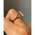 thumbnail image 4 of 3Ct Radiant Cut Lab Created Diamond Solitaire Engagement Ring 14K Yellow Gold Plated Silver, 4 of 5